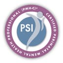 Postpartum Support International PMH-C certified perinatal mental health professional seal